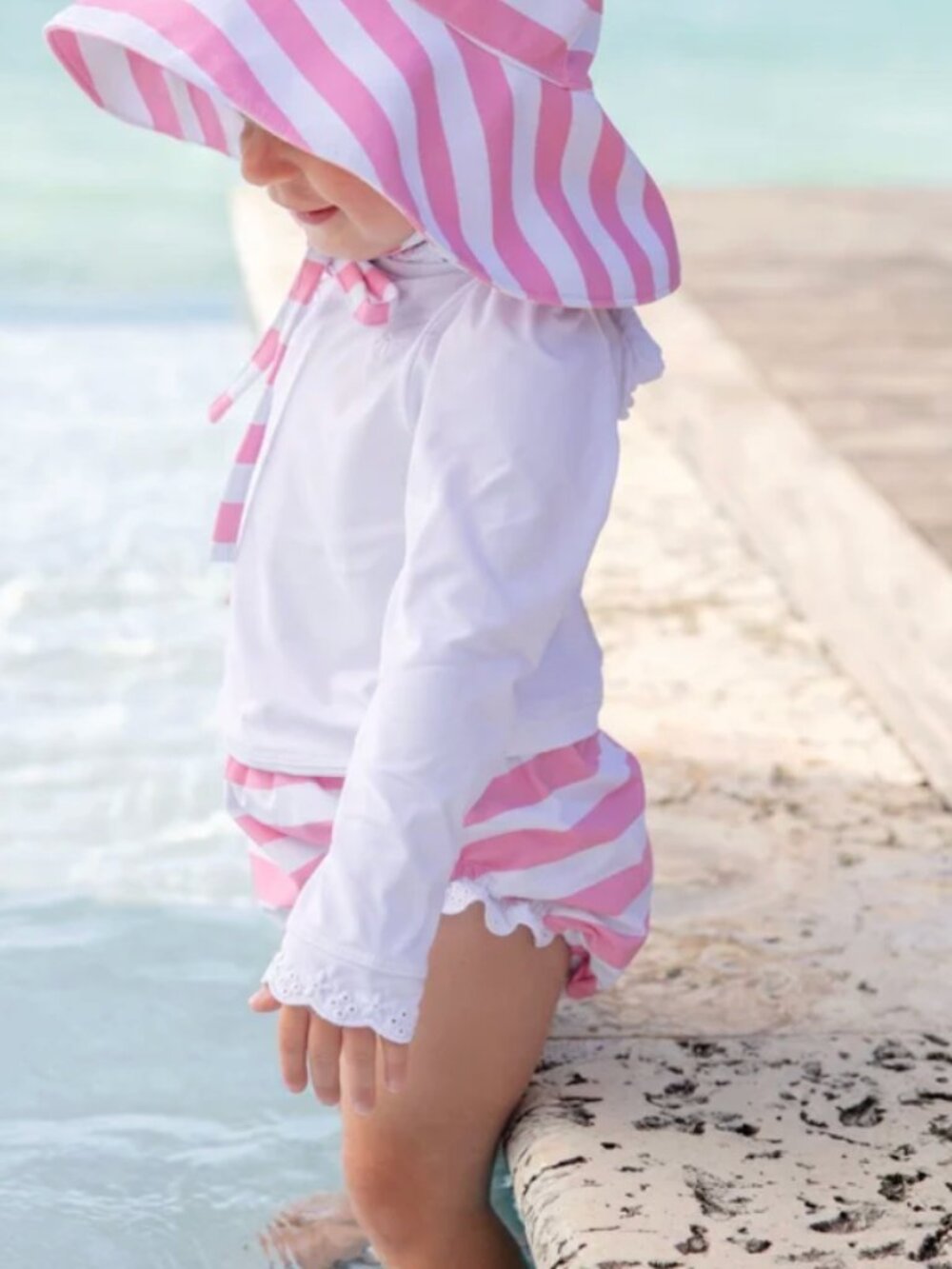 TBBC Winnie's Wave Spotter Swim Shirt White 3T